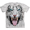 Big Face Tribal White Tiger T-shirt