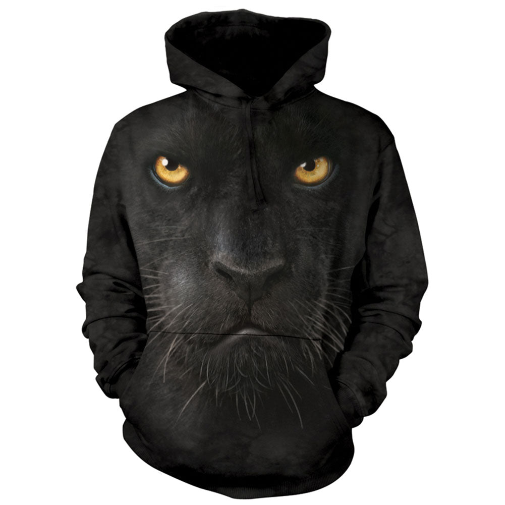 The Mountain Black Panther Face H Hooded Sweatshirt