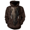 Elephant Face Hooded Sweatshirt