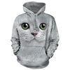 Green Eyes Face Hd Hooded Sweatshirt