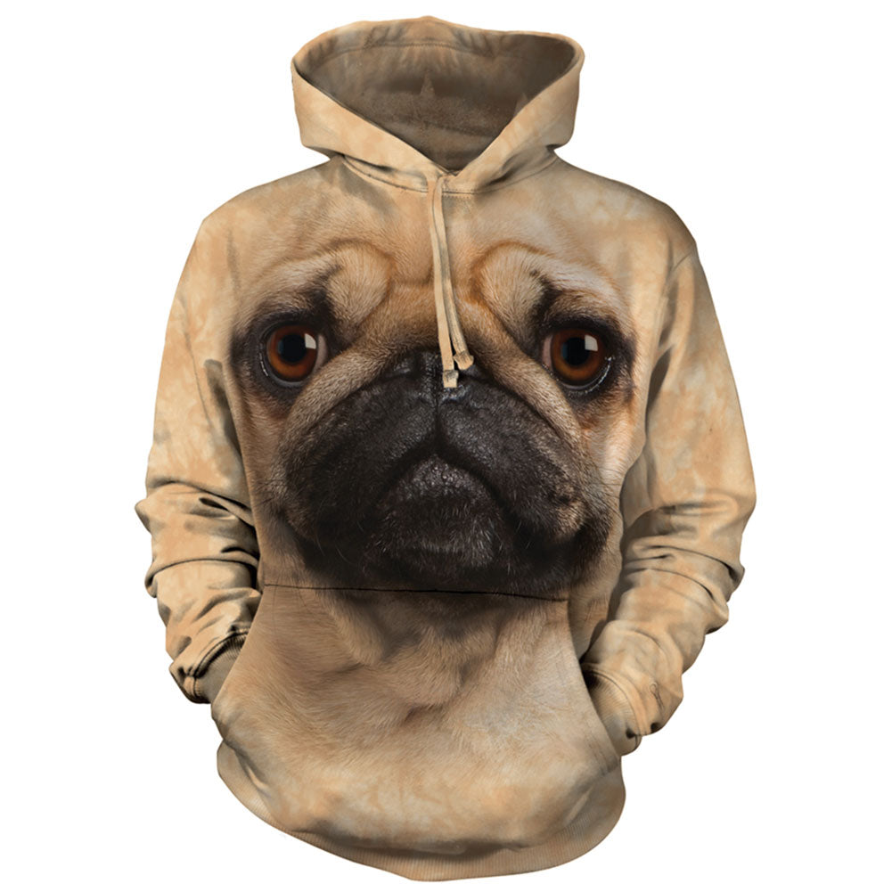 The Mountain Pug Face Hooded Sweatshirt