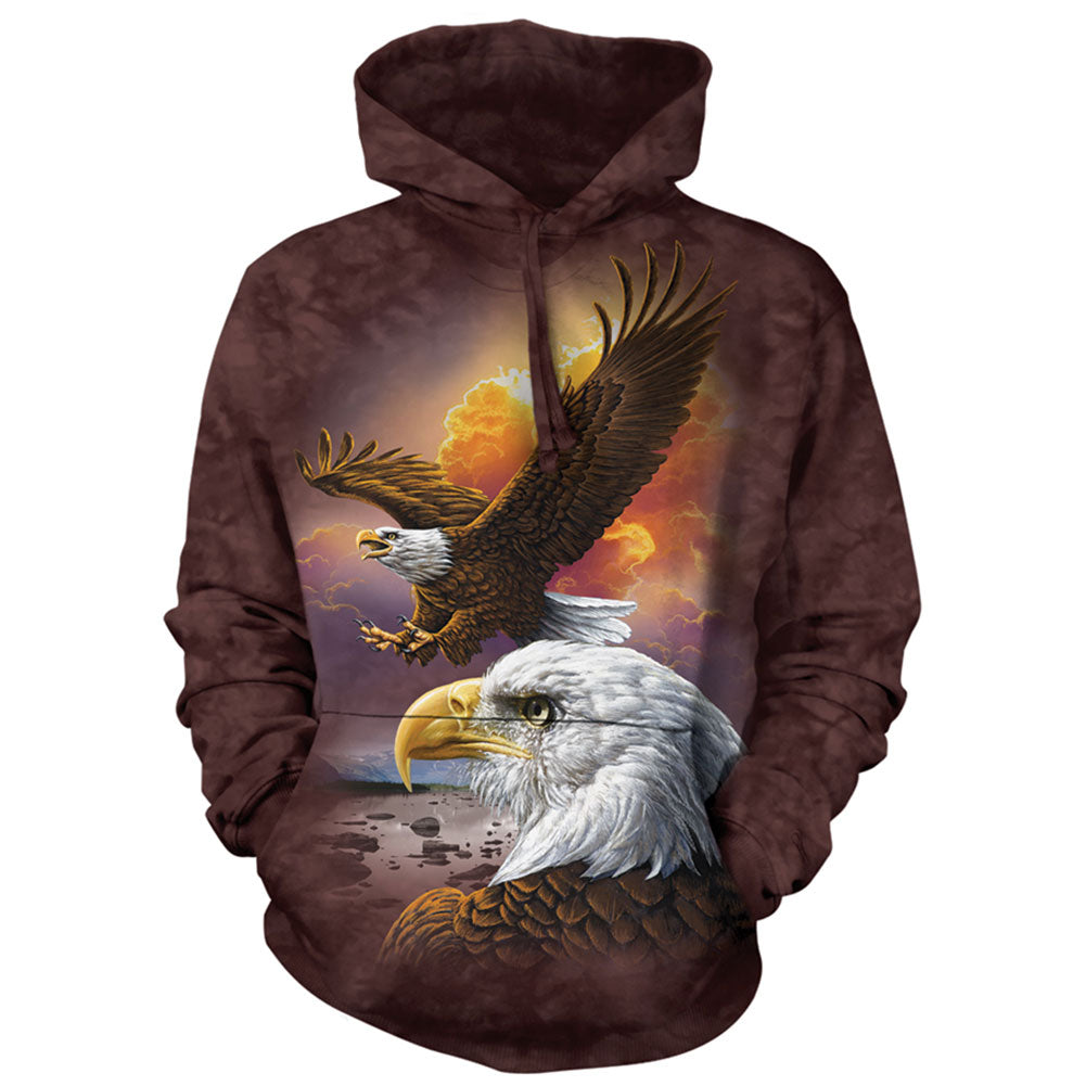 The Mountain Eagle & Clouds Hooded Sweatshirt