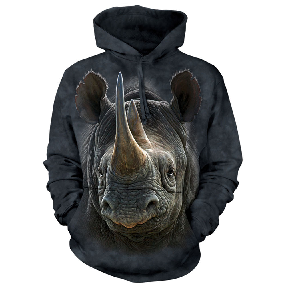 The Mountain Black Rhino Hooded Sweatshirt