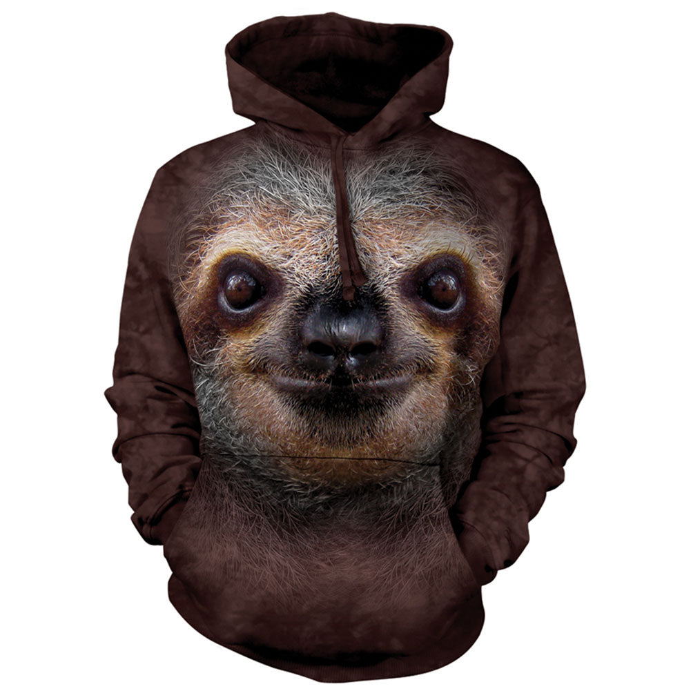 The Mountain Sloth Face Hooded Sweatshirt