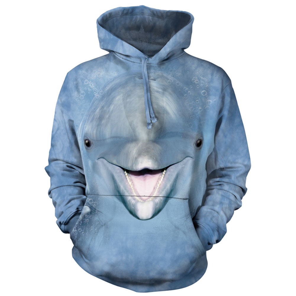The Mountain Dolphin Face Hooded Sweatshirt