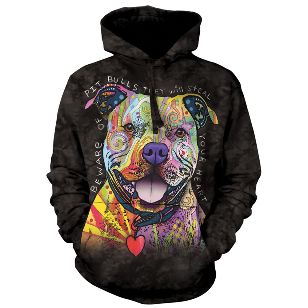 The Mountain Beware Of The Pit Bulls Hooded Sweatshirt