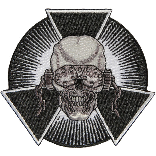 Skull Burst Embroidered Patch