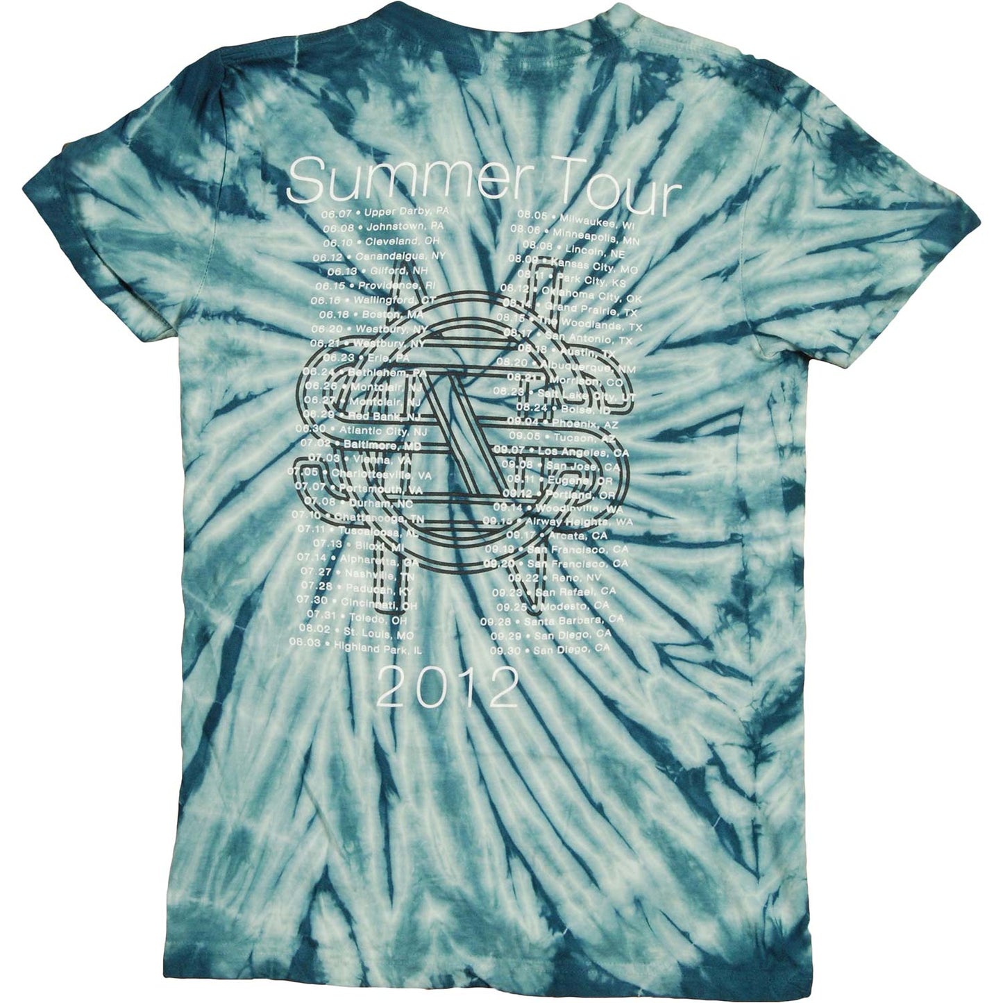 Crosby Stills Nash Young 2012 Tour Tie Dye Junior Top