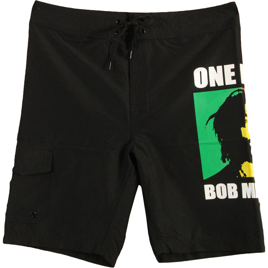 Bob Marley Mens One Love Swim Trunks Board Shorts