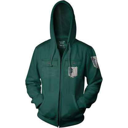 Attack On Titan Chest Pocket Hooded Sweatshirt