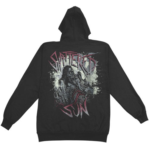 Shattered Sun Metal Zombie Zippered Hooded Sweatshirt