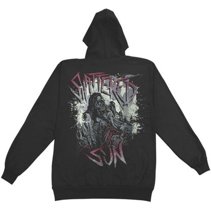 Shattered Sun Metal Zombie Zippered Hooded Sweatshirt