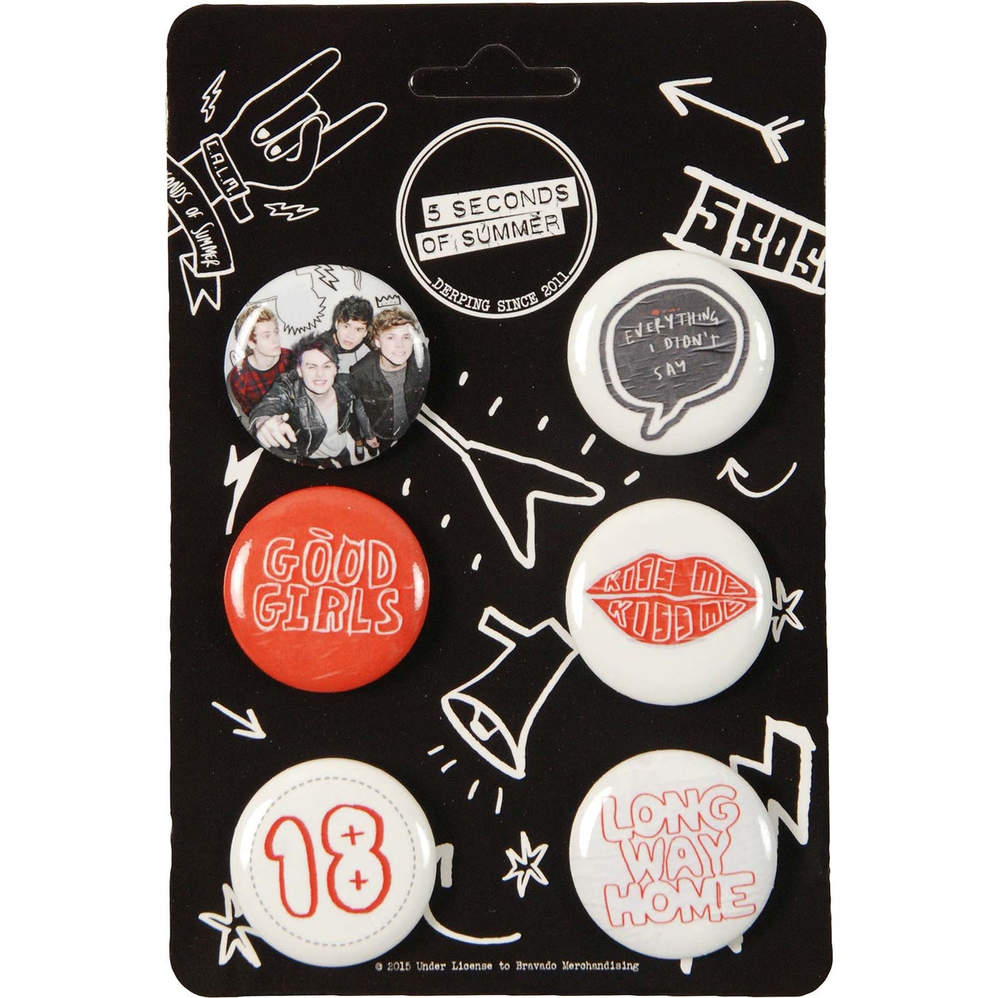 5 Seconds Of Summer 5 Seconds Of Summer Badge Mix Collector Items