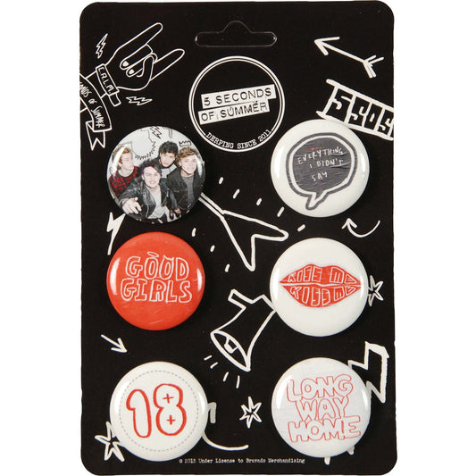 5 Seconds Of Summer 5 Seconds Of Summer Badge Mix Collector Items