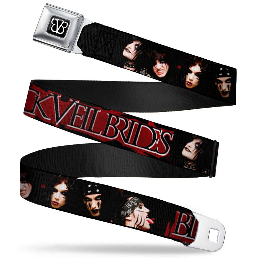 Black Veil Brides Faces Seatbelt Buckle Belt