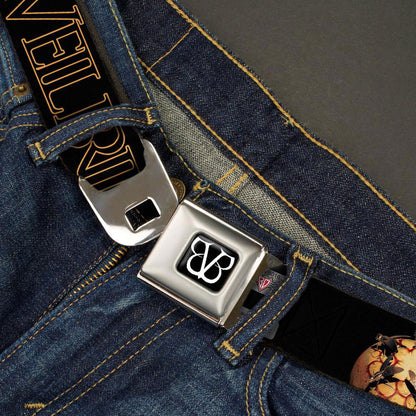Black Veil Brides Morning Star Skulls Seatbelt Buckle Belt
