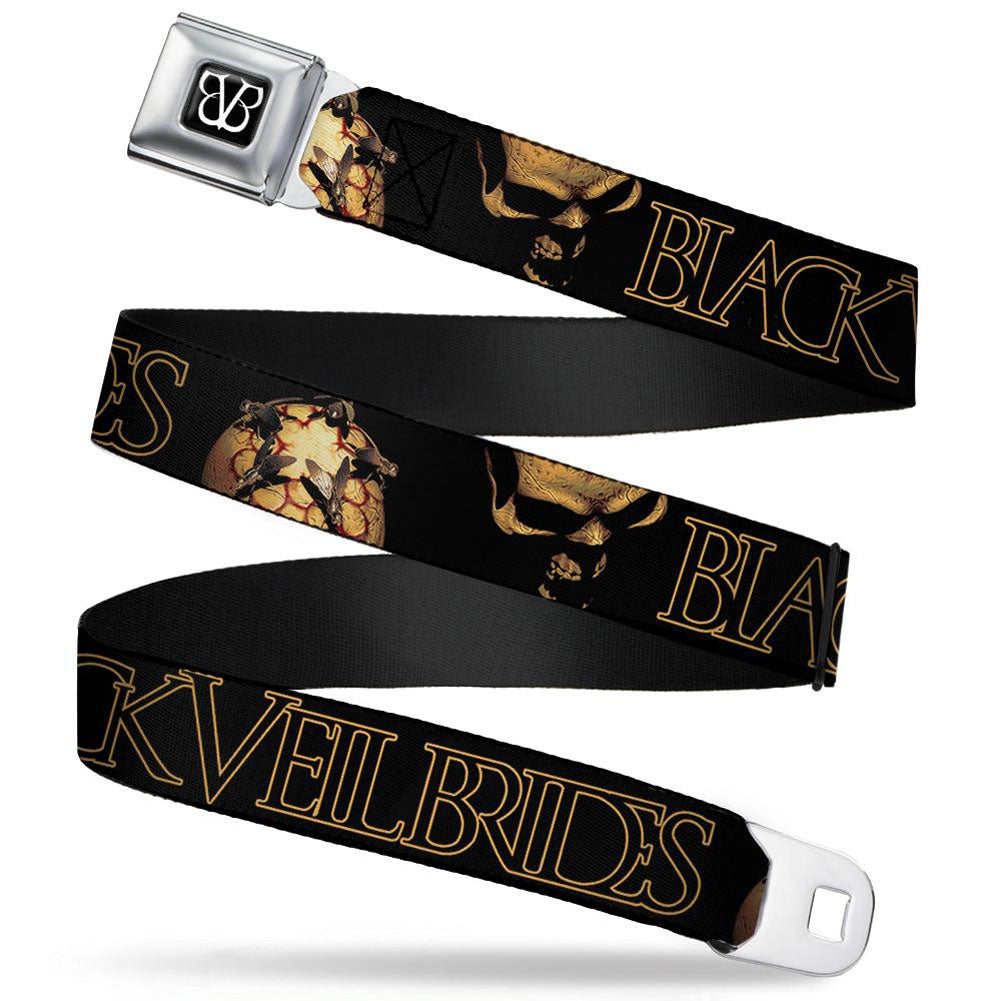 Black Veil Brides Morning Star Skulls Seatbelt Buckle Belt