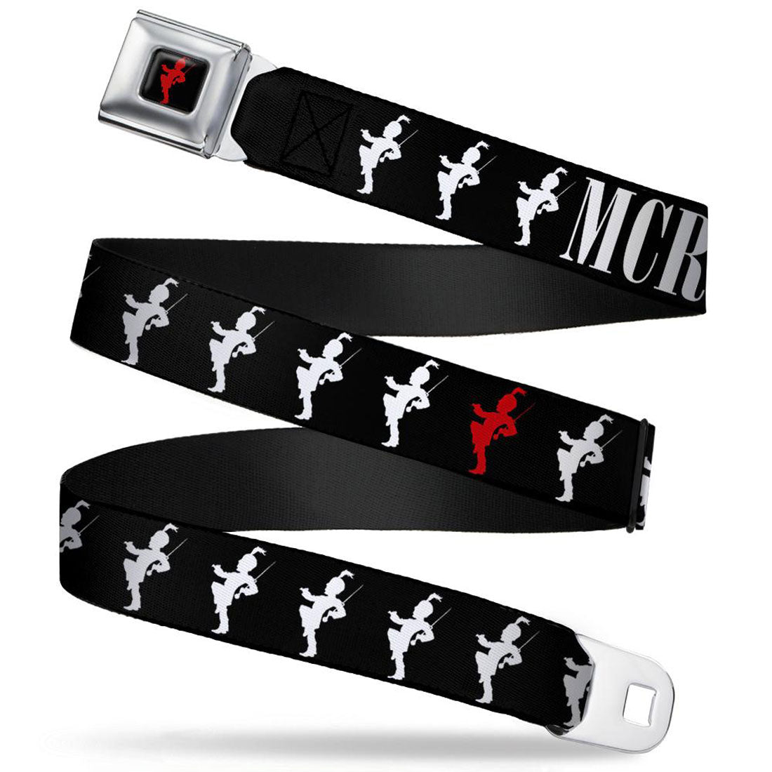 Black Parade Logo Seatbelt Buckle Belt