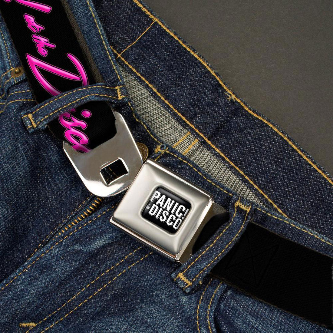 Panic! At The Disco Script Seatbelt Buckle Belt