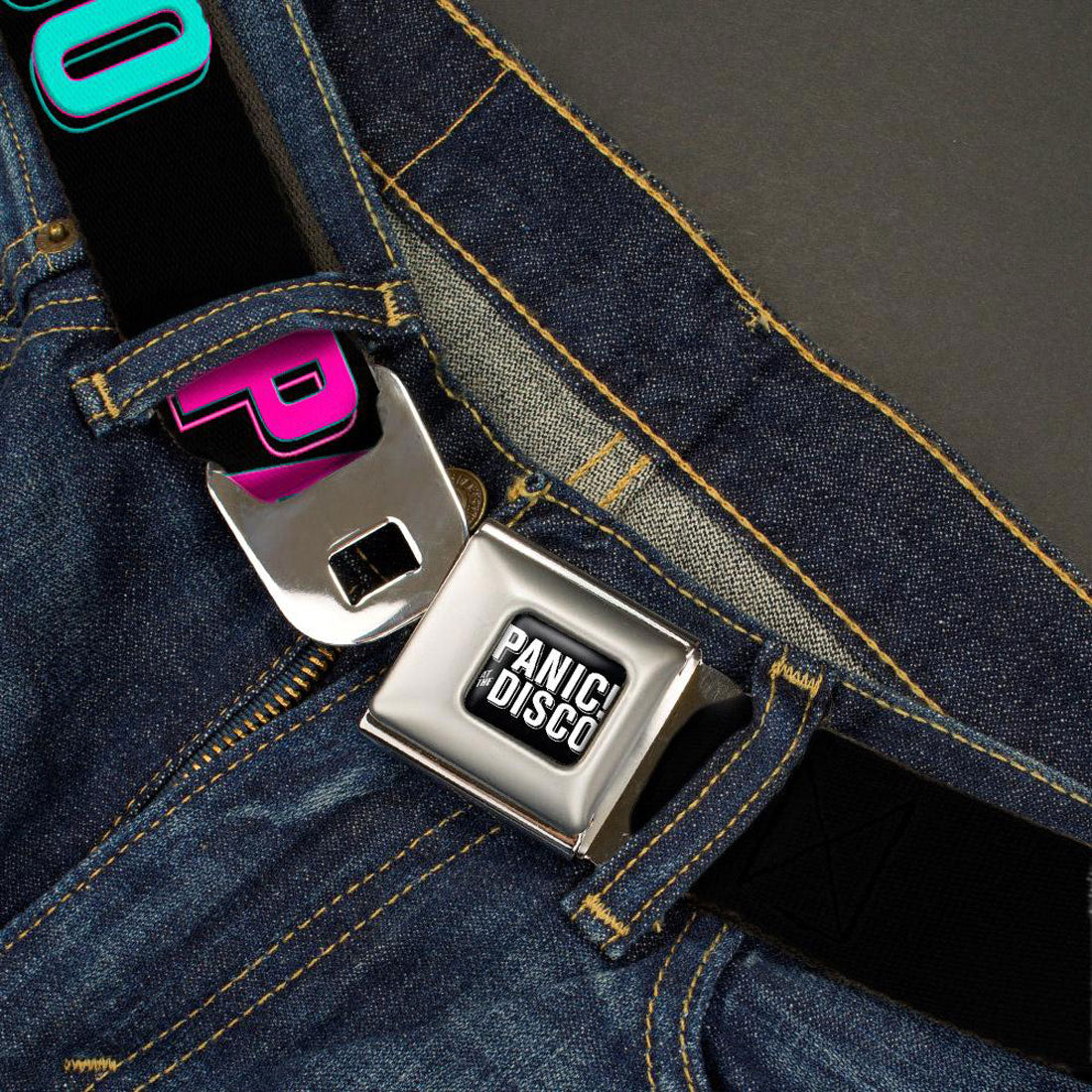 Panic! At The Disco Block Seatbelt Buckle Belt