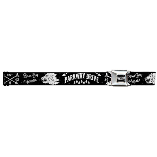 Parkway Drive Est 2003 Byron Bay Australia Seatbelt Buckle Belt