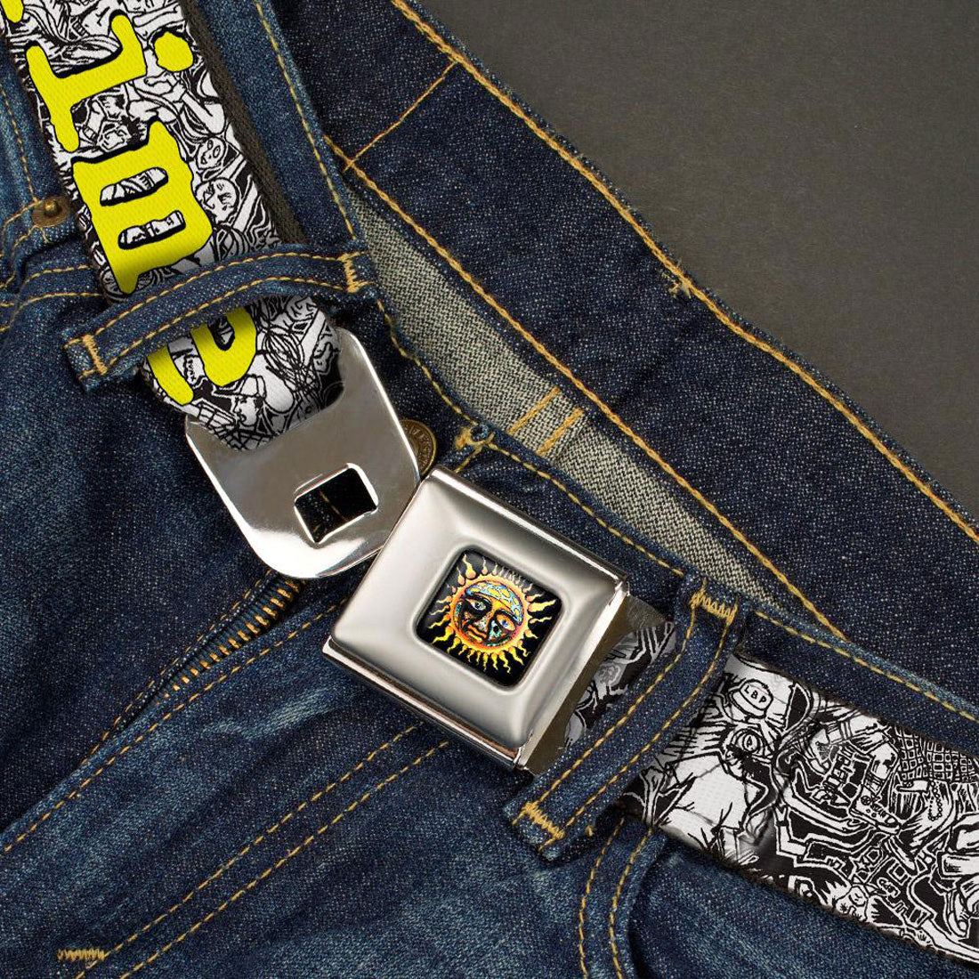 Sublime Sketch Seatbelt Buckle Belt