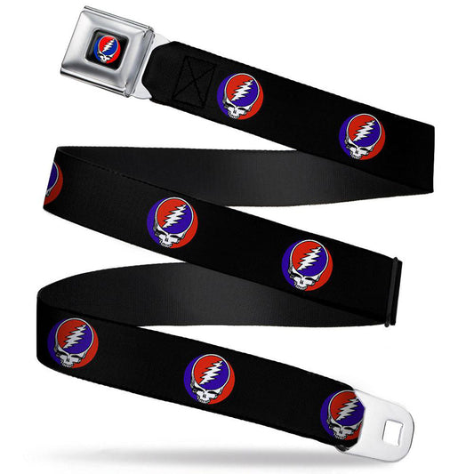 Grateful Dead Steal Your Face Repeat Seatbelt Buckle Belt
