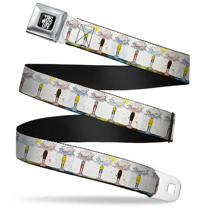 Clouded People Seatbelt Buckle Belt