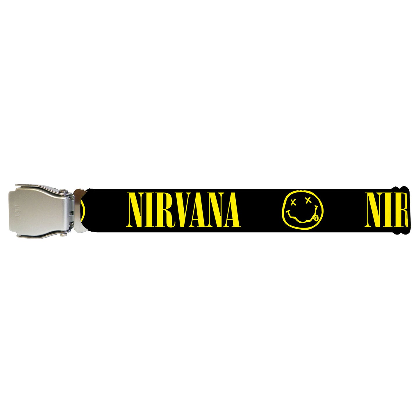 Nirvana Smiley Face Seatbelt Buckle Belt