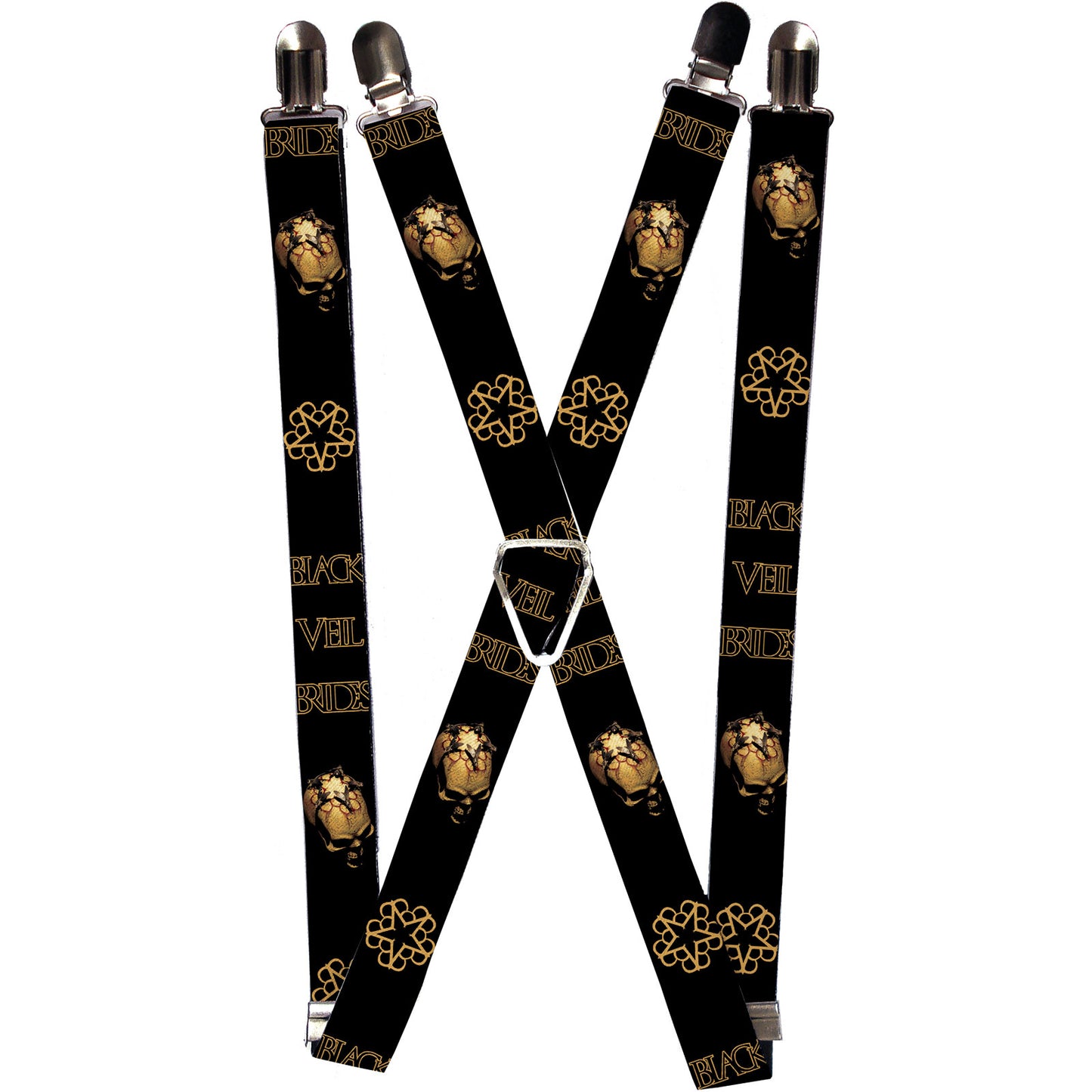Black Veil Brides Morning Star Skulls Suspenders