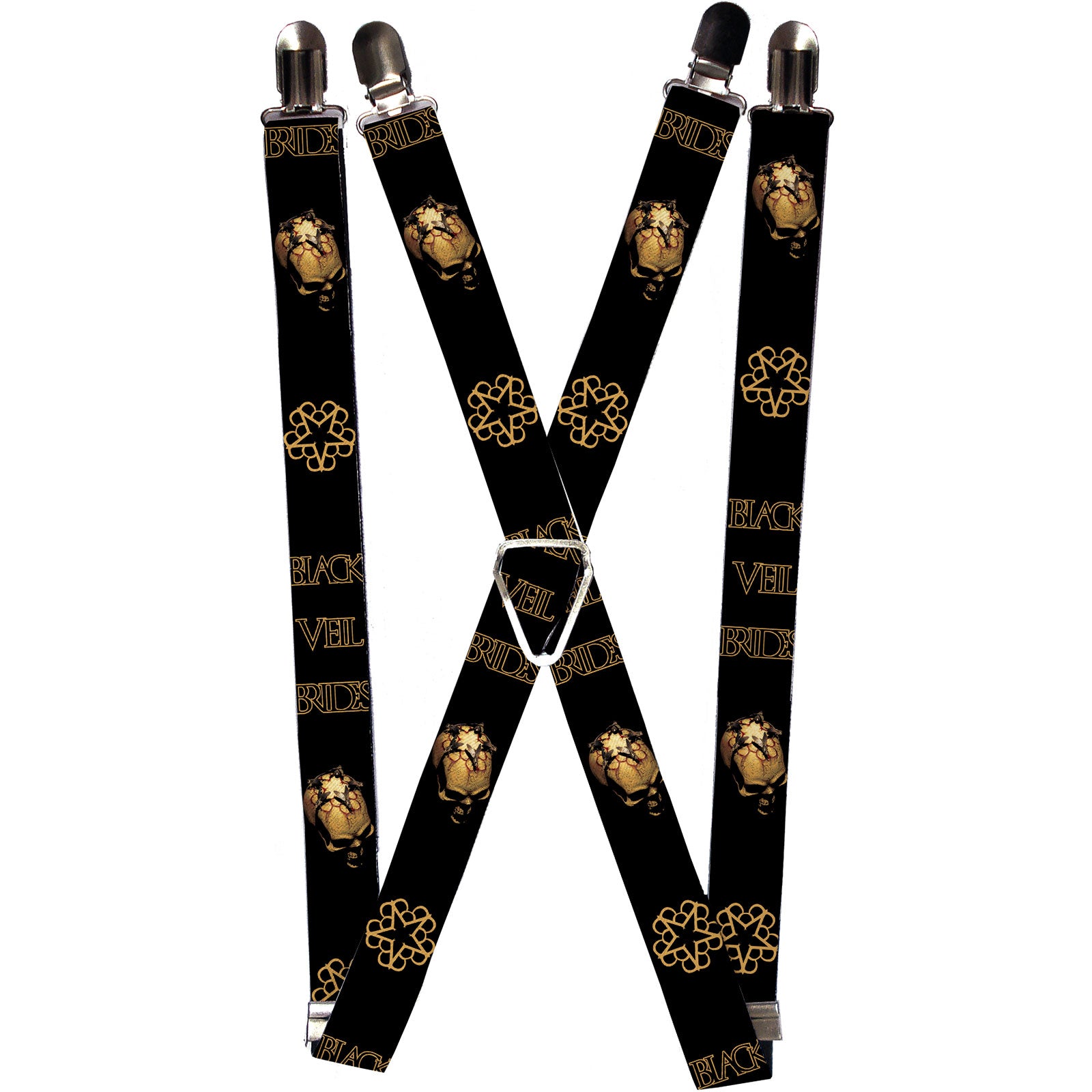 Black Veil Brides Morning Star Skulls Suspenders