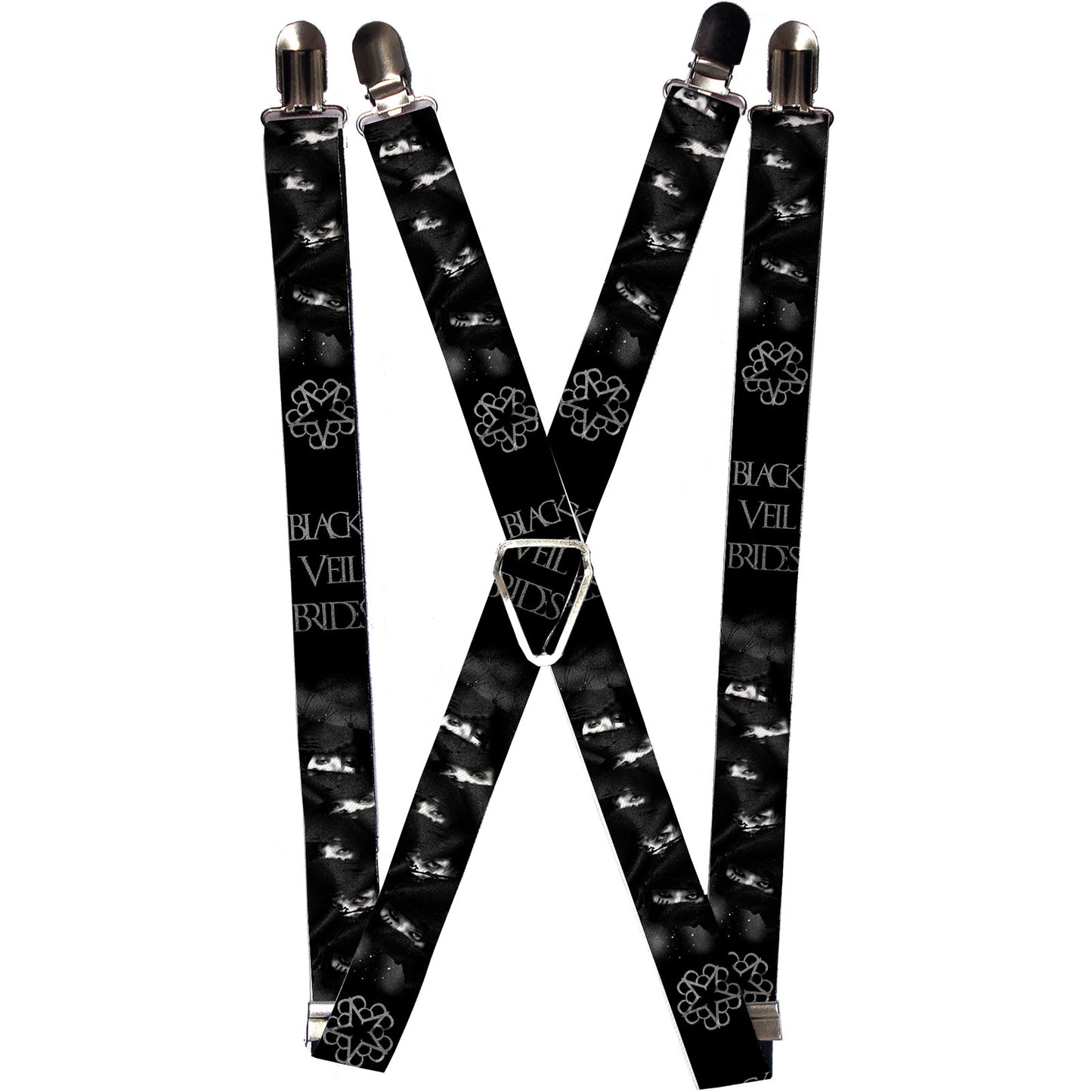 Black Veil Brides Face & Star Logo Suspenders