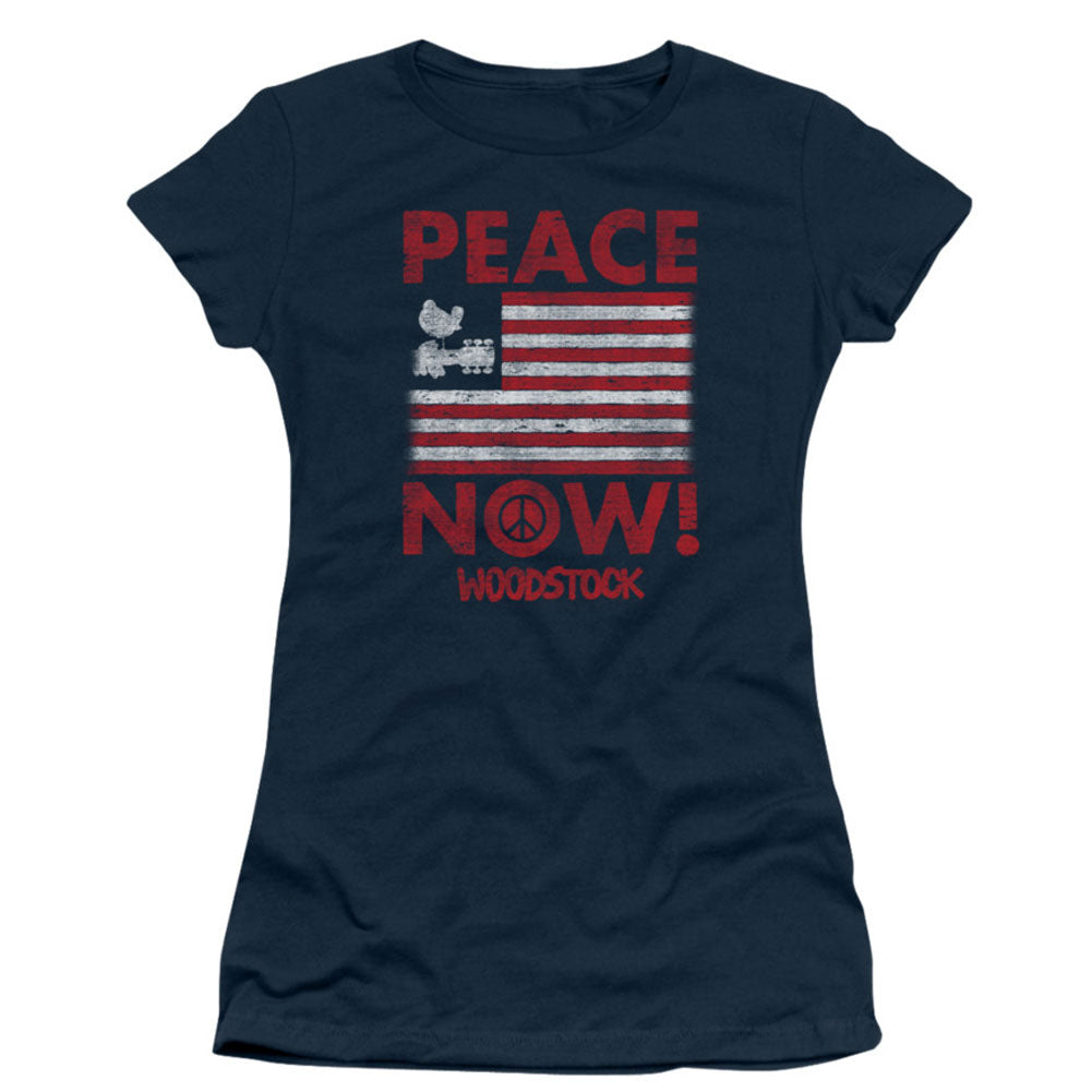 Woodstock Peace Now Cap Sleeve Junior Top