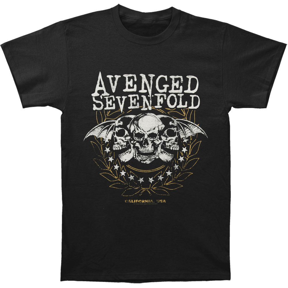 Avenged Sevenfold Three Skulls Slim Fit T-shirt