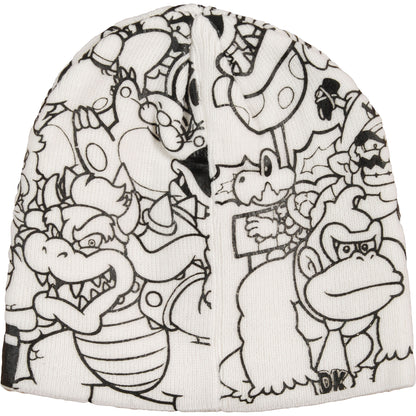 Super Mario Bros B&W Characters Beanie