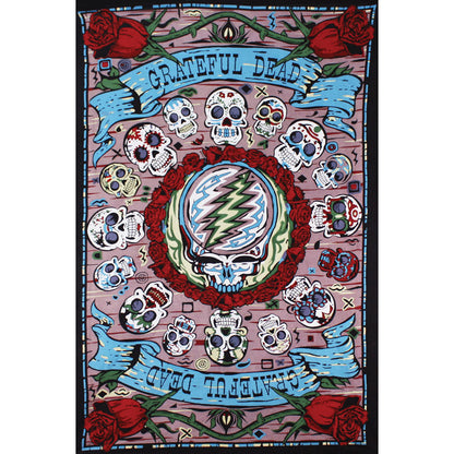 3-D Mini Mexicali Skull 30x45 Tapestry
