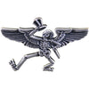 Dancing Skeleton Rockwings Small Pewter Pin Badge