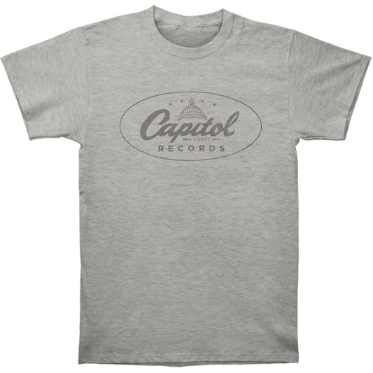 Capitol Records Classic Label Logo Grey T-shirt