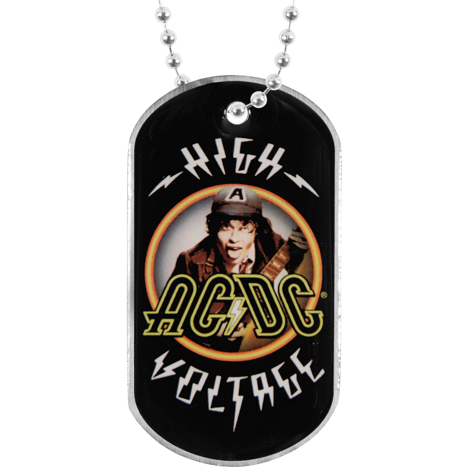 AC/DC High Voltage Dog Tag Necklace