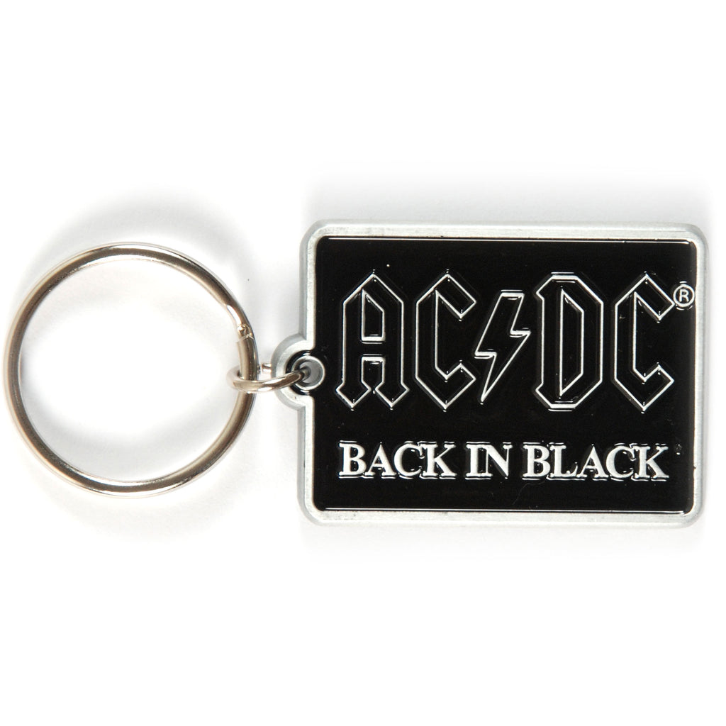 AC/DC Back In Black Metal Key Chain 249737 | Rockabilia Merch Store