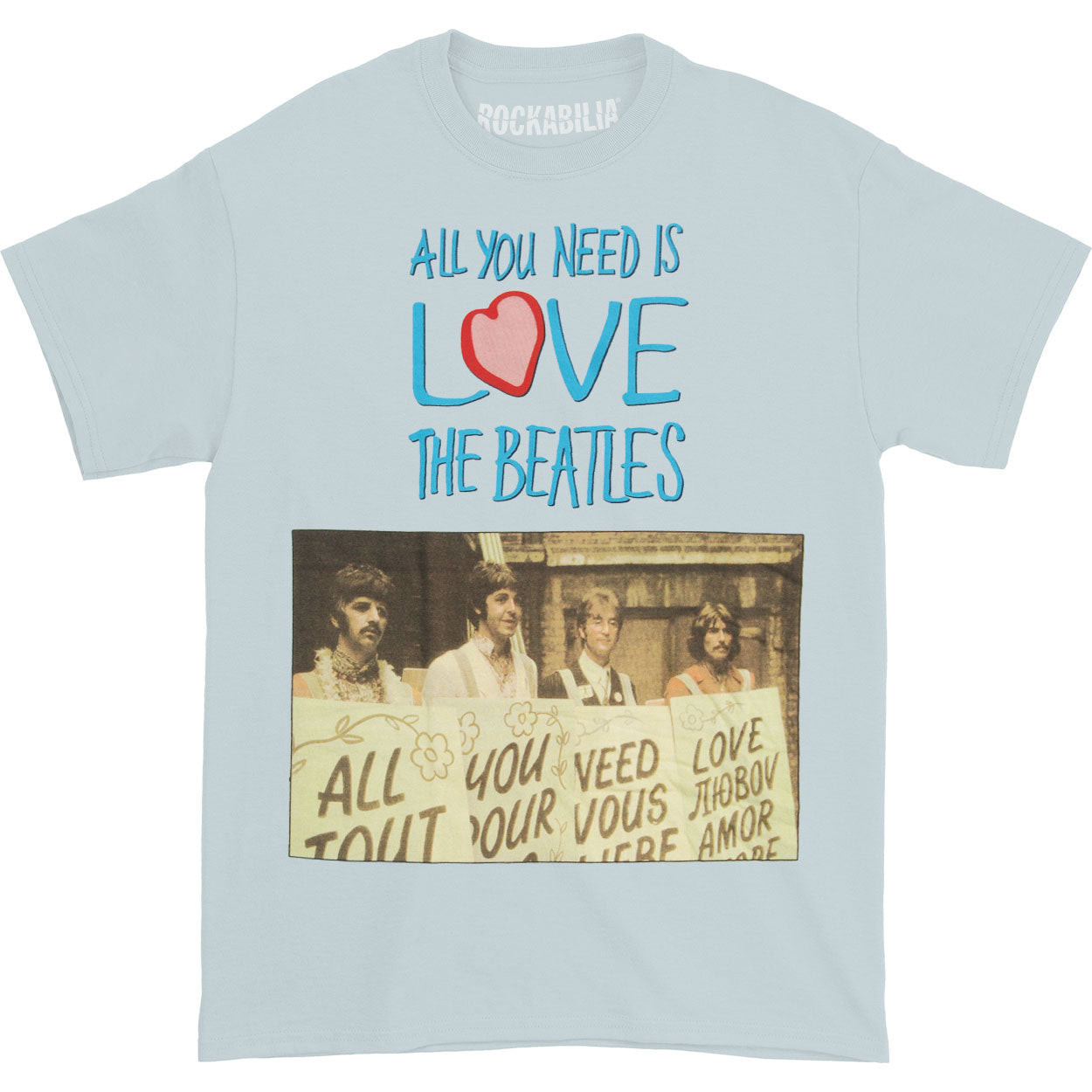 Beatles All You Need Is Love Play Cards T-shirt
