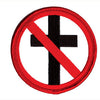 No Cross Embroidered Patch