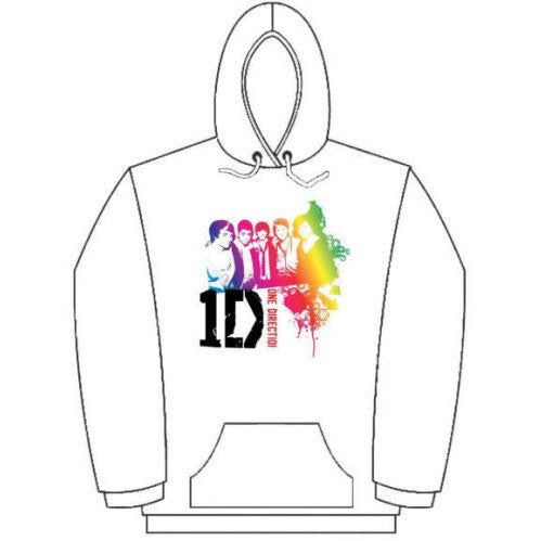 One Direction Rainbow Group Girls Jr Hooded Sweatshirt