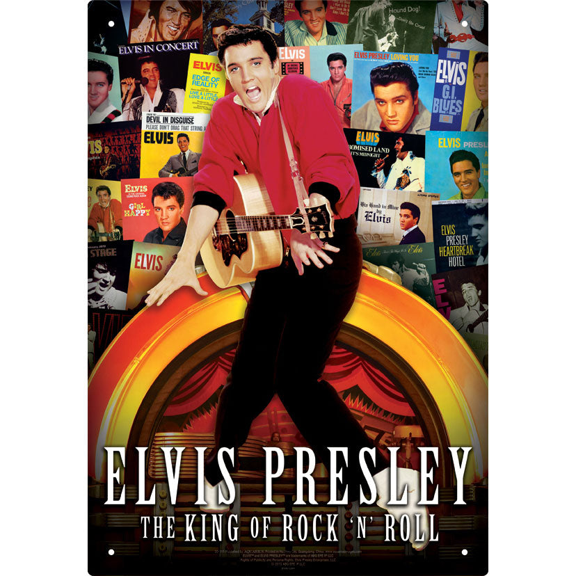 Elvis Presley Albums Tin Concert Sign