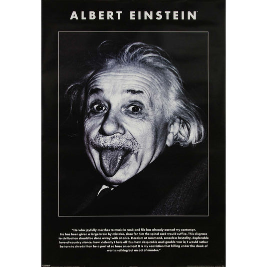 Albert Einstein Tongue Domestic Poster
