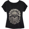 B&W Skull Dolman T Junior Top