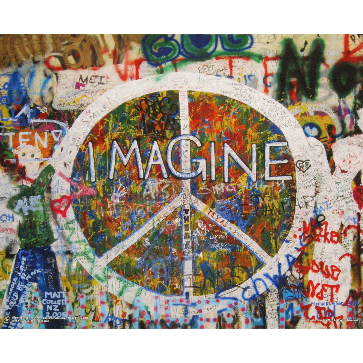 Beatles Peace Wall Domestic Poster