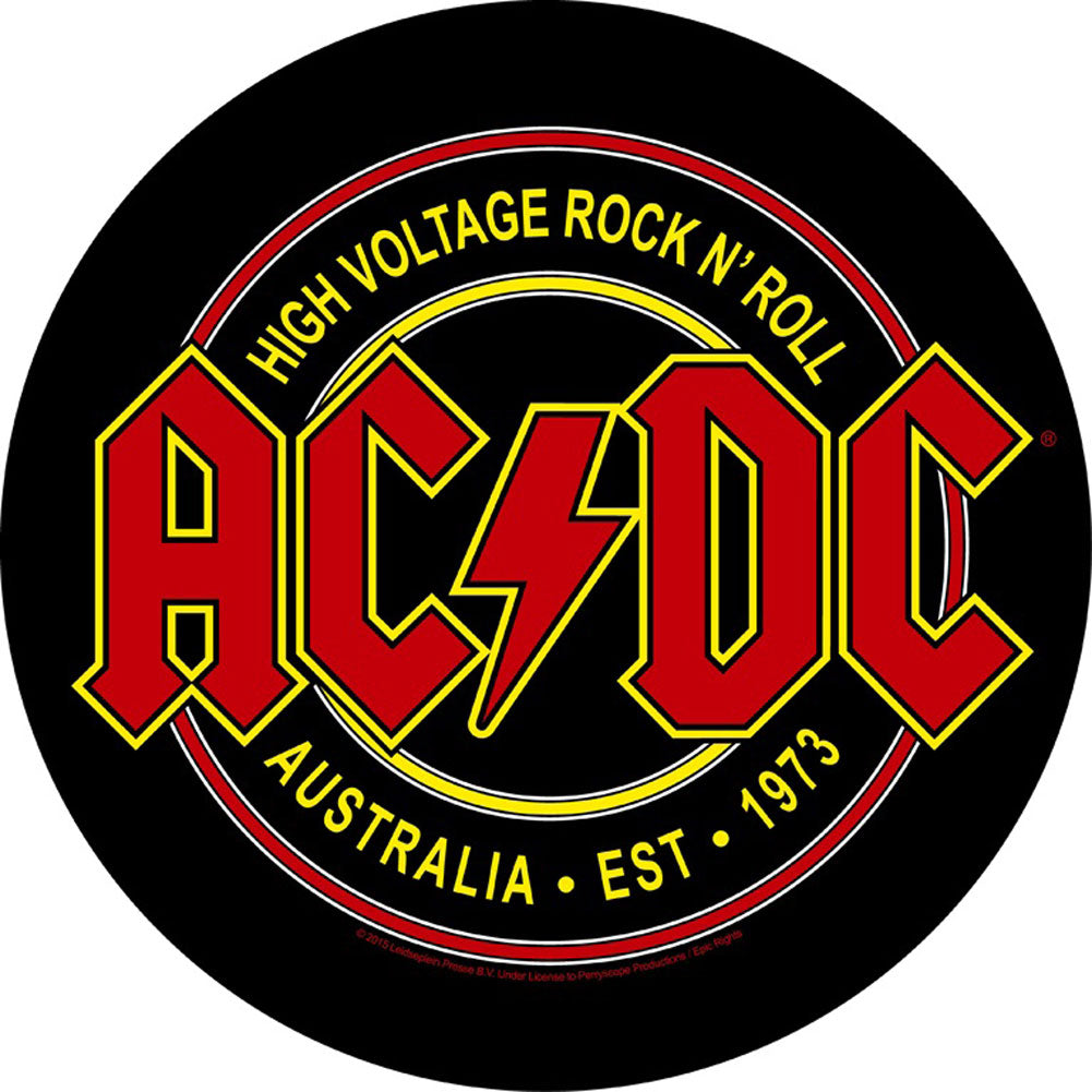 AC/DC High Voltage Rock N Roll Back Patch | AC/DC Merch Store