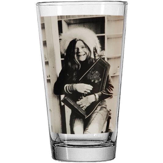 Janis Joplin B&W Pint Glass