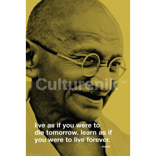 Gandhi Live Forever Domestic Poster